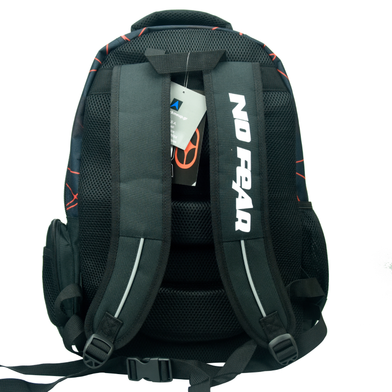 BMU - NO FEAR LASER LION Back Me Up Σχολική Τσάντα Πλάτης Backpack Δημοτικού με 3 θήκες 48X30X28 εκ. 348-35031 