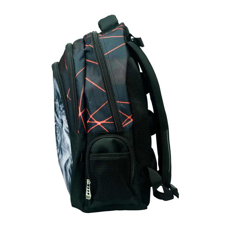 BMU - NO FEAR LASER LION Back Me Up Σχολική Τσάντα Πλάτης Backpack Δημοτικού με 3 θήκες 48X30X28 εκ. 348-35031 