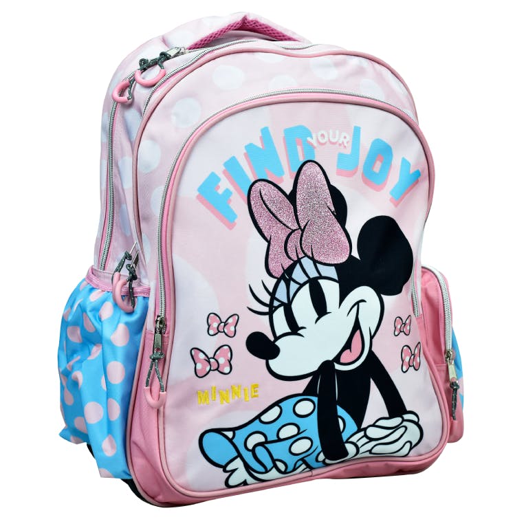  Σχολική Τσάντα Πλάτης Backpack Δημοτικού MINNIE POLKA DOT POWER με 3 θήκες 43X30X17 εκ. 340-38031 BMU