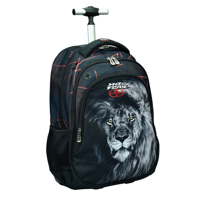 Back Me Up NO FEAR LASER LION Σχολική Τσάντα Πλάτης ΤΡΟΛΕΙ TROLLEY  Backpack Δημοτικού με 3 θήκες  348-35074 