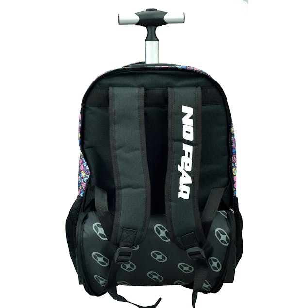 BMU - Back Me Up NO FEAR MUSIC Σχολική Τσάντα Πλάτης ΤΡΟΛΕΙ TROLLEY  Backpack Δημοτικού με 3 θήκες  348-28074