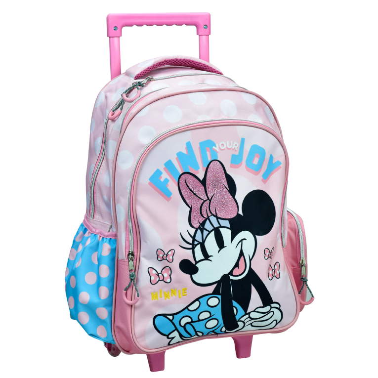 GIM -  MINNIE POLKA DOT POWER Σχολική Τσάντα Πλάτης TROLLEY ΤΡΟΛΕΥ Δημοτικού με 3 θήκες 54X34X18 εκ. 340-38074  BMU