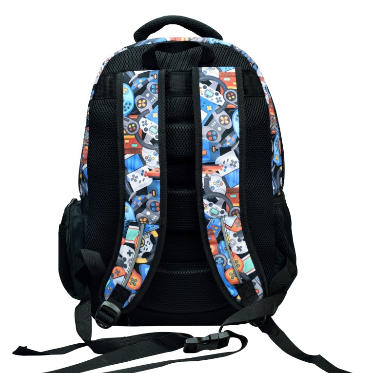 BMU - Back Me Up GAME Σχολική Τσάντα Πλάτης Οβάλ Backpack Δημοτικού με 3 θήκες 48X30X28 εκ. 357-22031 