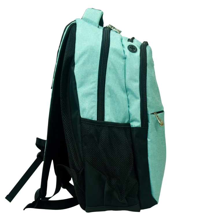 BMU - Back Me Up NO FEAR TURQUOISE Σχολική Τσάντα Πλάτης Οβάλ Backpack Δημοτικού με 3 θήκες 48X30X28 εκ. 348-42031 