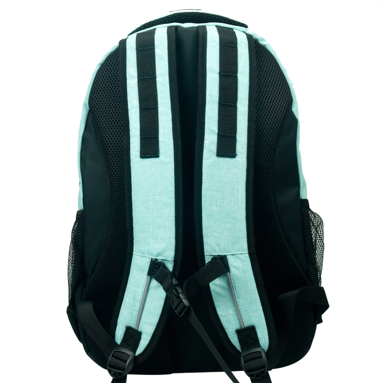 BMU - Back Me Up NO FEAR TURQUOISE Σχολική Τσάντα Πλάτης Οβάλ Backpack Δημοτικού με 3 θήκες 48X30X28 εκ. 348-42031 