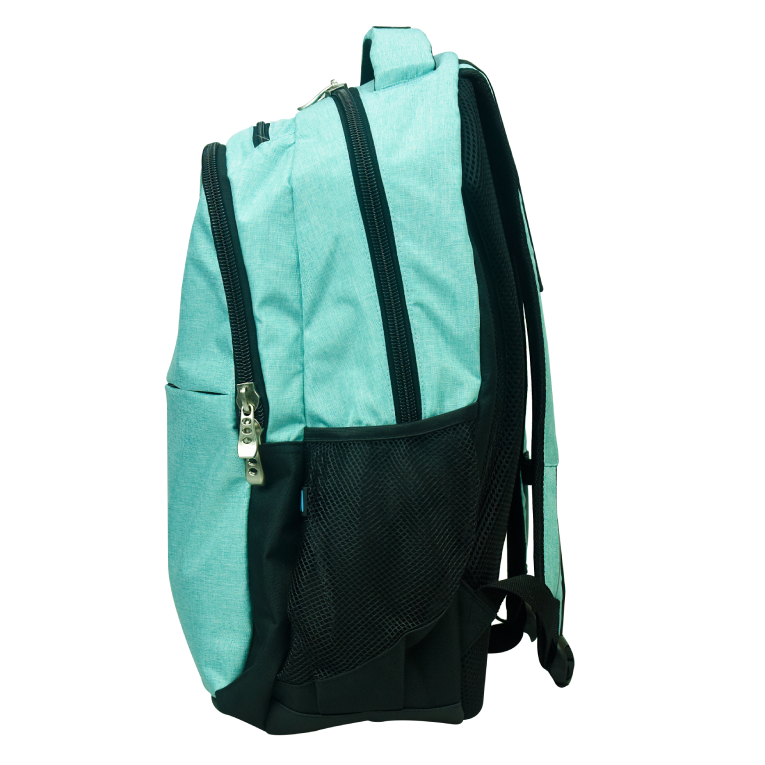 BMU - Back Me Up NO FEAR TURQUOISE Σχολική Τσάντα Πλάτης Οβάλ Backpack Δημοτικού με 3 θήκες 48X30X28 εκ. 348-42031 