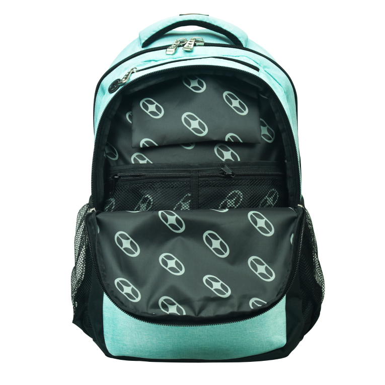 BMU - Back Me Up NO FEAR TURQUOISE Σχολική Τσάντα Πλάτης Οβάλ Backpack Δημοτικού με 3 θήκες 48X30X28 εκ. 348-42031 