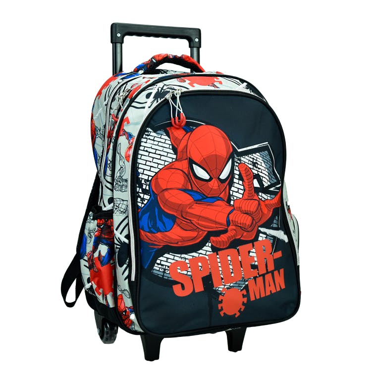  SPIDERMAN SPIDER WALL Σχολική Τσάντα Πλάτης TROLLEY ΤΡΟΛΕΥ Δημοτικού με 3 θήκες 54X34X18 εκ. 337-07074 BMU