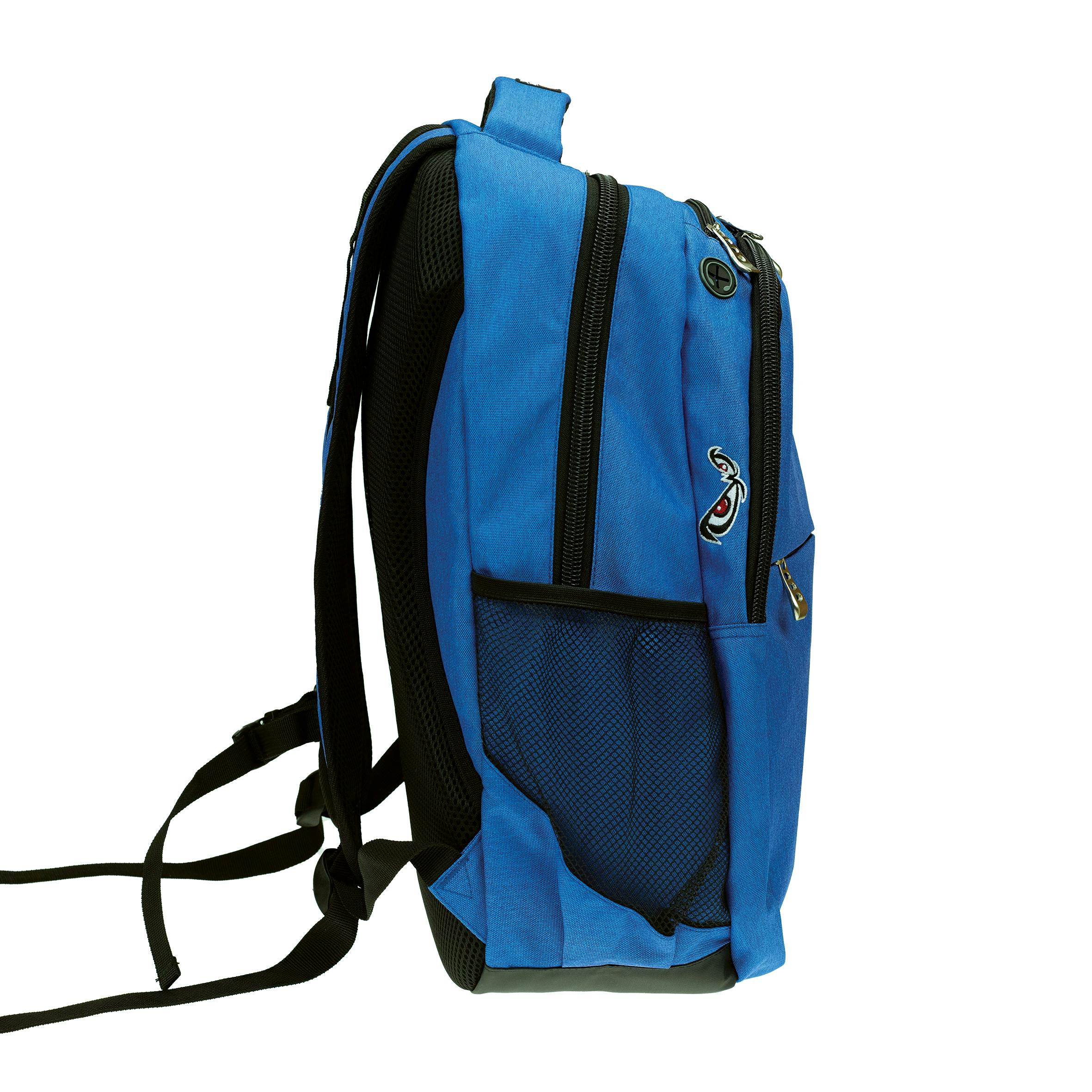 BMU - Back Me Up NO FEAR NEW BLUE Σχολική Τσάντα Πλάτης Οβάλ Backpack Δημοτικού με 3 θήκες 48X30X28 εκ. 348-24031  