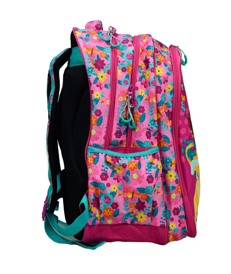 GIM -  Σχολική Τσάντα Πλάτης Backpack Δημοτικού Οβάλ PRINCESS SPRING με 3 θήκες 43X30X17 εκ. 331-52031