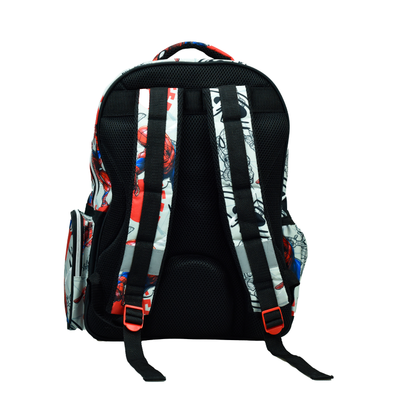 GIM -  Σχολική Τσάντα Πλάτης Backpack Δημοτικού Οβάλ SPIDERMAN SPIDER WALL με 3 θήκες 43X30X17 εκ. 337-07031