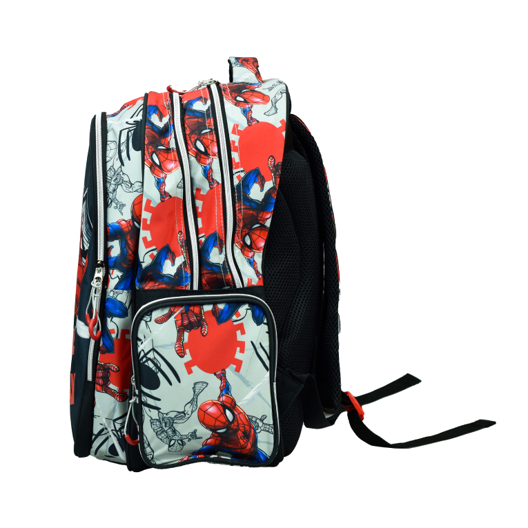 GIM -  Σχολική Τσάντα Πλάτης Backpack Δημοτικού Οβάλ SPIDERMAN SPIDER WALL με 3 θήκες 43X30X17 εκ. 337-07031