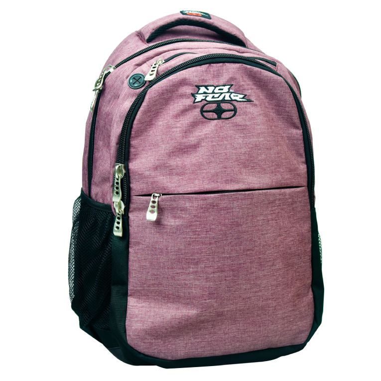 BMU - Back Me Up NO FEAR GRAPE Σχολική Τσάντα Πλάτης Οβάλ Backpack Δημοτικού με 3 θήκες  348-40031 