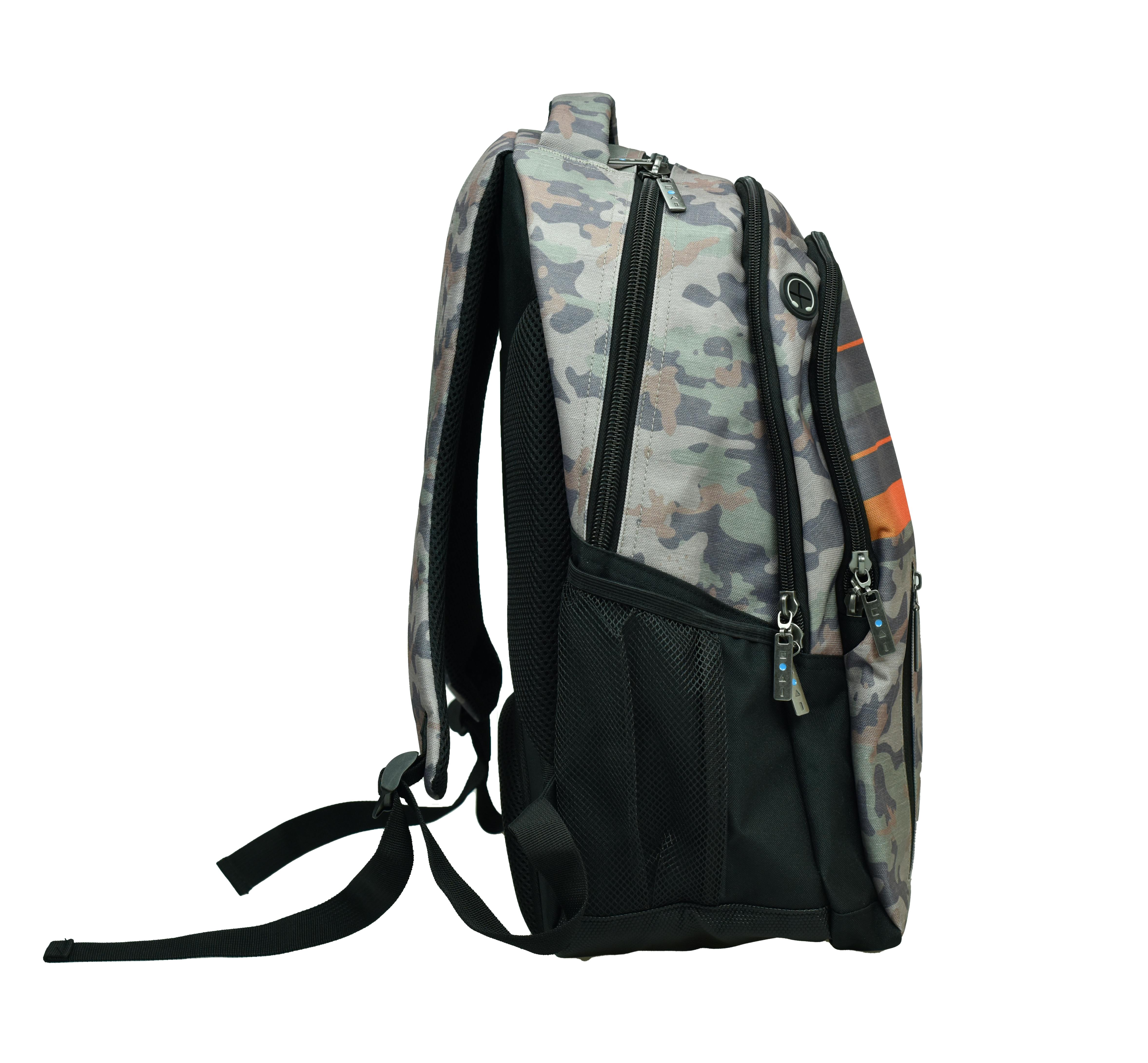 BMU - Back Me Up MAUI & SONS RETRO CAMO Σχολική Τσάντα Πλάτης Backpack Δημοτικού με 3 θήκες  339-15031 