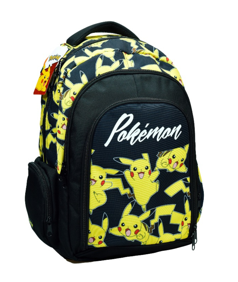  Σχολική Τσάντα Πλάτης Backpack Δημοτικού Οβάλ POKEMON PIKACHU με 3 θήκες 43X30X17 εκ. 316-11031