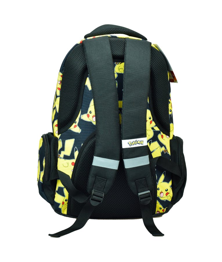 GIM -  Σχολική Τσάντα Πλάτης Backpack Δημοτικού Οβάλ POKEMON PIKACHU με 3 θήκες 43X30X17 εκ. 316-11031