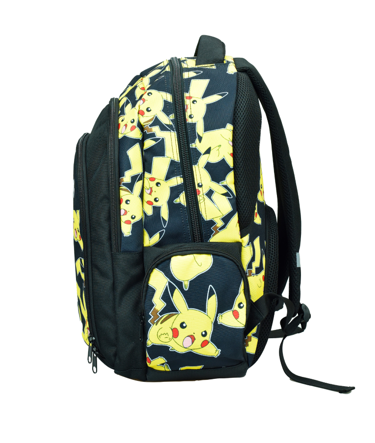 GIM -  Σχολική Τσάντα Πλάτης Backpack Δημοτικού Οβάλ POKEMON PIKACHU με 3 θήκες 43X30X17 εκ. 316-11031