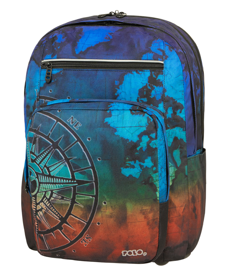 Polo Backbag ABYSS Σχολική Τσάντα -Σακίδιο Πλάτης  με 3 Κεντρικές Θήκες 30 lt 45x31x25 cm 9-01-033-8287