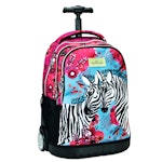 Hallmark LOVE ZEBRA Σχολική Τσάντα Πλάτης ΤΡΟΛΕΙ TROLLEY  Backpack Δημοτικού με 2 Κεντρικές θήκες Πολυθεσιακή 333-34074 GIM