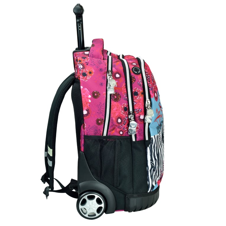 HALLMARK - Hallmark LOVE ZEBRA Σχολική Τσάντα Πλάτης ΤΡΟΛΕΙ TROLLEY  Backpack Δημοτικού με 2 Κεντρικές θήκες Πολυθεσιακή 333-34074 GIM