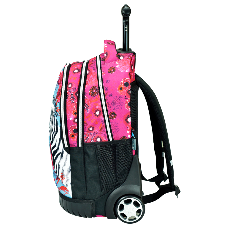 HALLMARK - Hallmark LOVE ZEBRA Σχολική Τσάντα Πλάτης ΤΡΟΛΕΙ TROLLEY  Backpack Δημοτικού με 2 Κεντρικές θήκες Πολυθεσιακή 333-34074 GIM