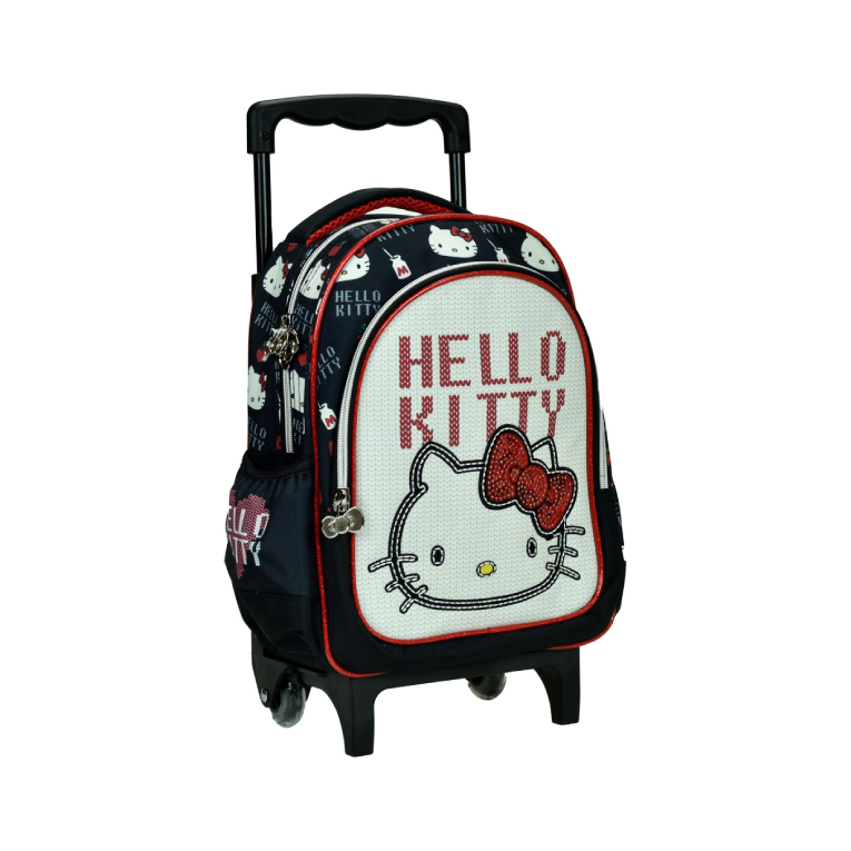 GIM - HELLO KITTY CROCHE Σχολική Τσάντα Τρόλευ Νηπίου - Trolley Bag  335-73072 