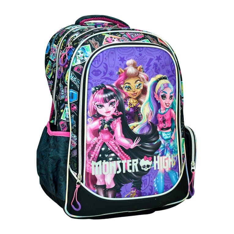 MONSTER HIGH Σχολική Τσάντα Πλάτης Δημοτικου Backpack Δημοτικού με 2 Κεντρικές θήκες  350-00031 