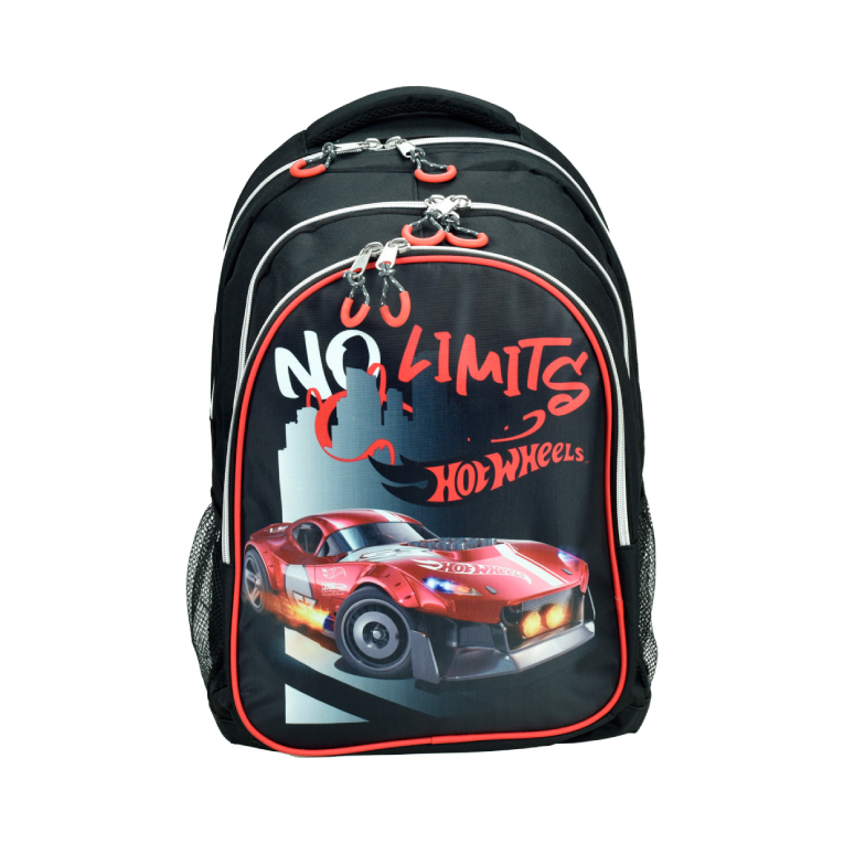 GIM - HOT WHEELS RETRO Σχολική Τσάντα Πλάτης Backpack Δημοτικού με 2 Κεντρικές θήκες  349-29031 