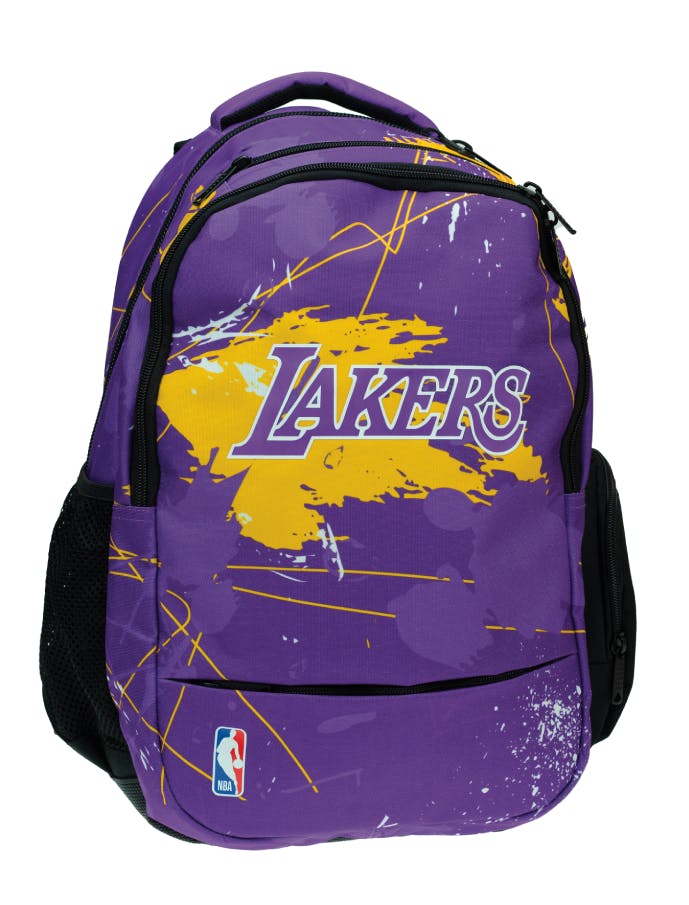 BMU - NBA LOS ANGELES LAKERS Μωβ Σχολική Τσάντα Πλάτης ΠΟΛΥΘΕΣΙΑΚΗ Backpack Δημοτικού 338-29031  Back Me Up