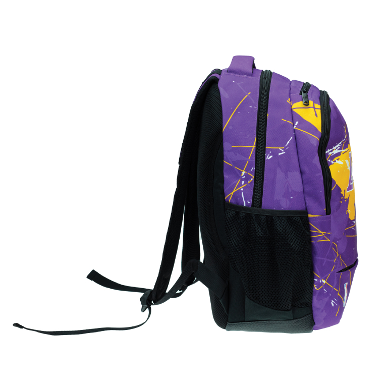 BMU - NBA LOS ANGELES LAKERS Μωβ Σχολική Τσάντα Πλάτης ΠΟΛΥΘΕΣΙΑΚΗ Backpack Δημοτικού 338-29031  Back Me Up