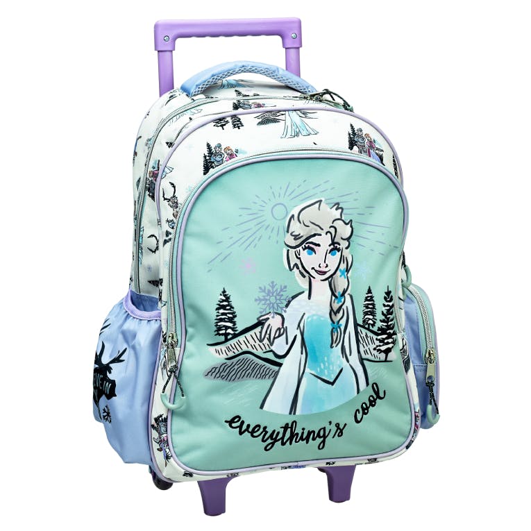 FROZEN FAMILY Σχολική Τσάντα Πλάτης ΤΡΟΛΕΙ TROLLEY  Backpack Δημοτικού με 2 Κεντρικές θήκες  341-71074 