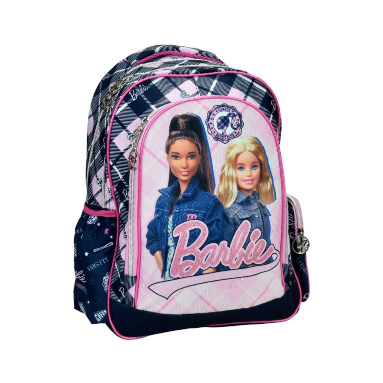 GIM - BARBIE VARSITY Σχολική Τσάντα Πλάτης Δημοτικου Backpack Δημοτικού με 2 Κεντρικές θήκες  349-87031 