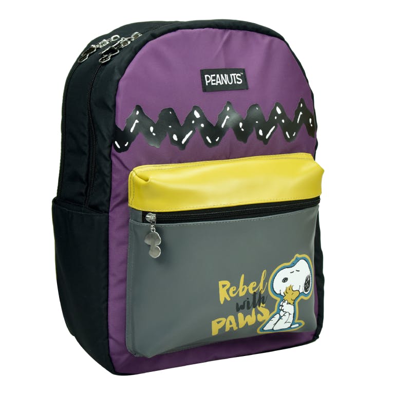 BMU - PEANUTS REBEL Σχολική Τσάντα Πλάτης Backpack Δημοτικού με 2 Κεντρικές θήκες  365-07034 Back Me Up