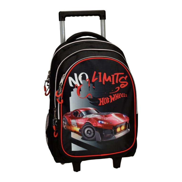 HOT WHEELS RETRO Σχολική Τσάντα Πλάτης ΤΡΟΛΕΙ TROLLEY  Backpack Δημοτικού με 2 Κεντρικές θήκες  349-29074 