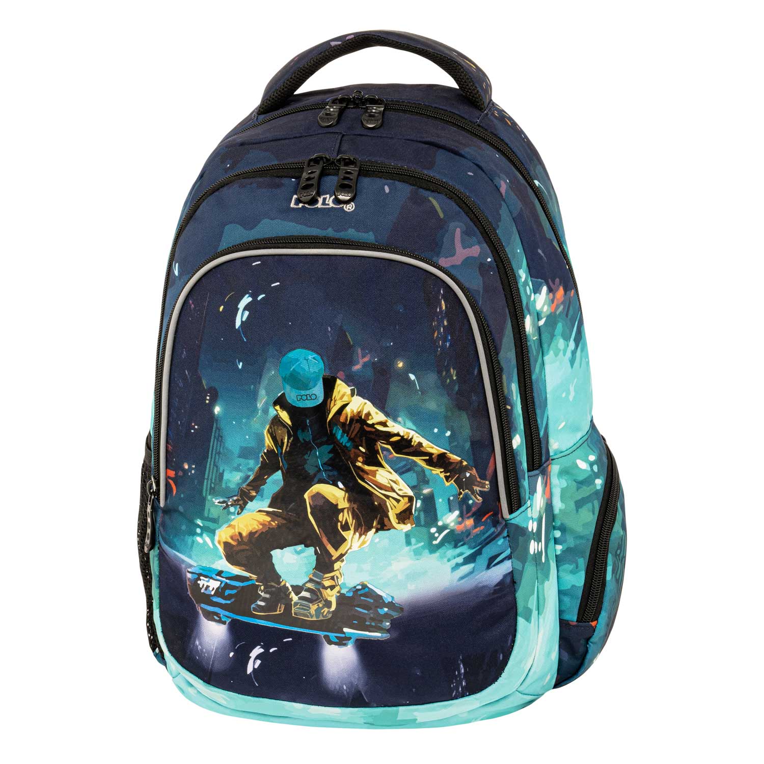 Polo Backpack Σχολικό Σακίδιο Πλάτης SOUL SKATE με 2 Κεντρικές Θήκες  Χωρ.: 23 lt. Υ. 44cm. | Μ. 32cm. | Π. 22cm.  9-01-063-8369
