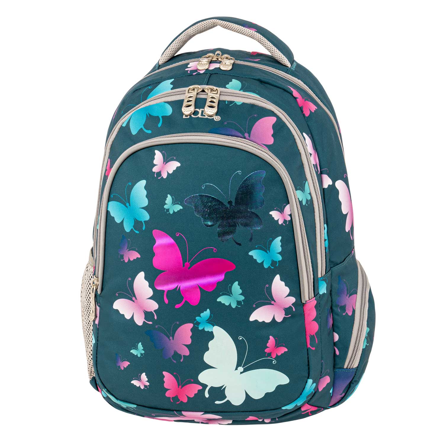 Polo Backpack Σχολικό Σακίδιο Πλάτης SOUL BUTTERFLIES με 2 Κεντρικές Θήκες 23 lt. Υ. 44cm. | Μ. 32cm. | Π. 22cm.  9-01-063-8366