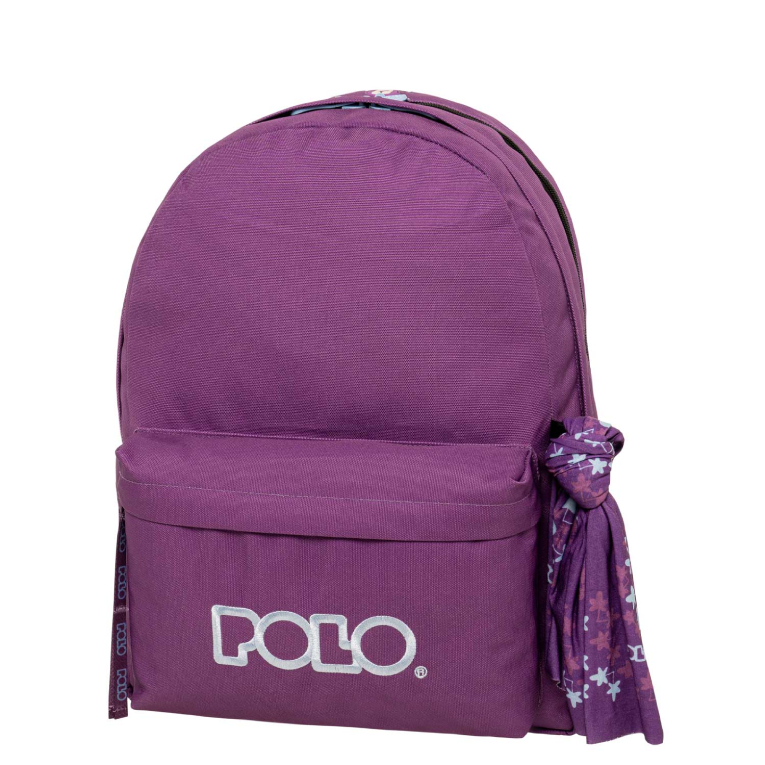 Σακίδιο Πλάτης Διθέσιο ORIGINAL DOUBLE SCARF Μωβ Purple 27 - 30 lt Y42cm Μ30cm Π24cm   BACKPACK 9-01-235-4657