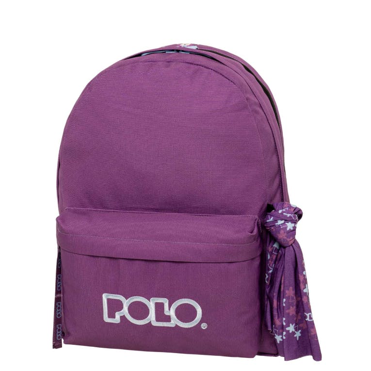 Σακίδιο Πλάτης Διθέσιο ORIGINAL DOUBLE SCARF Μωβ Purple 27 - 30 lt Y42cm Μ30cm Π24cm   BACKPACK 9-01-235-4657