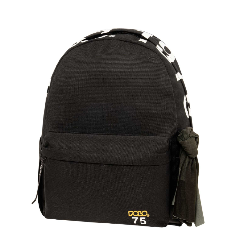 Backbag  '75 Σχολική Τσάντα -Σακίδιο Πλάτης Μονοθέσιο Επετεικό με 1 Κεντρικές Θήκες 20 lt 42x30x21cm Μαυρο 9-01-075-2000
