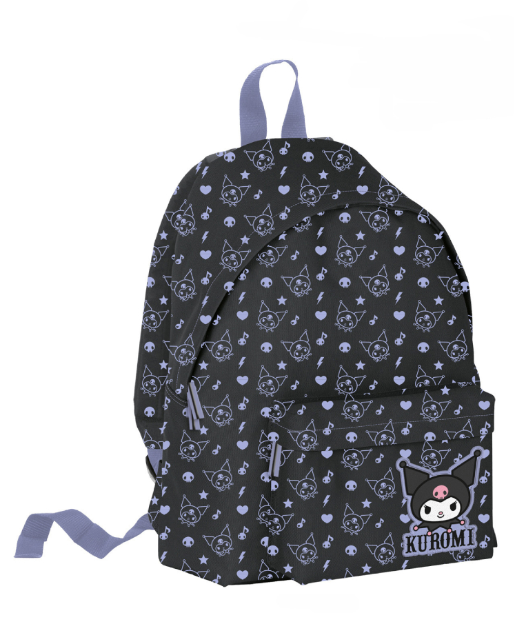 Graffiti Σακίδιο Πλάτης PATTERN KUROMI με 1 Μεγάλη Θήκη και 1 Μικρή Μαύρο Μ30 x Π15 x Υ40cm 252235