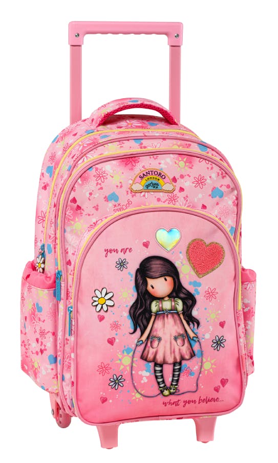 Graffiti  Σχολική Τσάντα Τρόλευ Δημοτικού SKIPPING ROPE GORJUSS Trolley Bag Μ32 x Π17 x Υ50εκ με 3 κεντρικές θήκες 257251