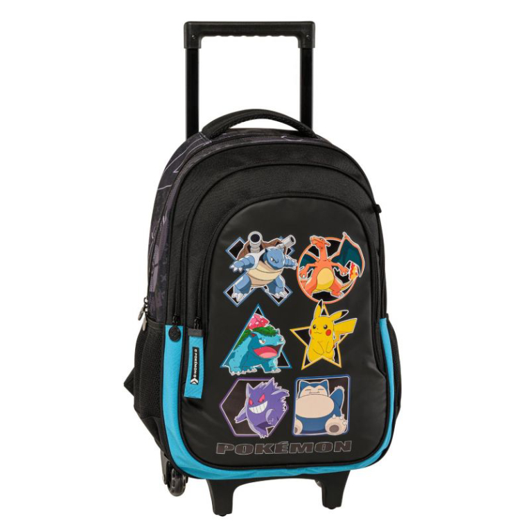 GRAFFITI - Graffiti  Σχολική Τσάντα Τρόλευ Δημοτικού POKEMON Trolley Bag Μ32 x Π17 x Υ50εκ με 3 κεντρικές θήκες 253251
