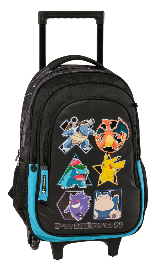 Graffiti Σχολική Τσάντα Τρόλευ Δημοτικού POKEMON Trolley Bag Μ32 x Π17 x Υ50εκ με 3 κεντρικές θήκες 253251
