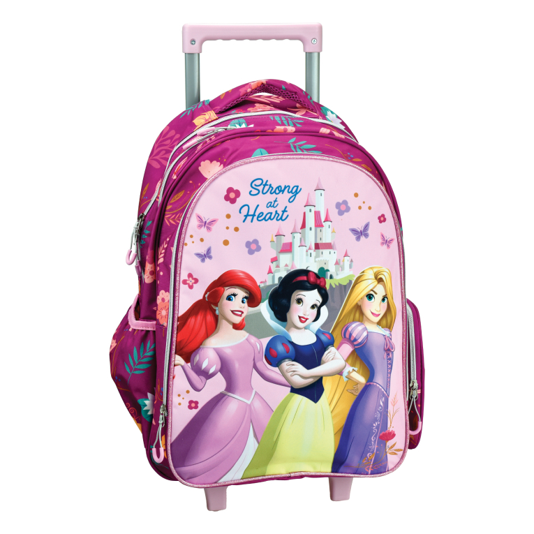 Gim Σχολική Τσάντα Τρόλευ Δημοτικού Trolley PRINCESS CASTLE με 3 Κεντρικές Θέσεις 52x38x20cm cm 331-56074
