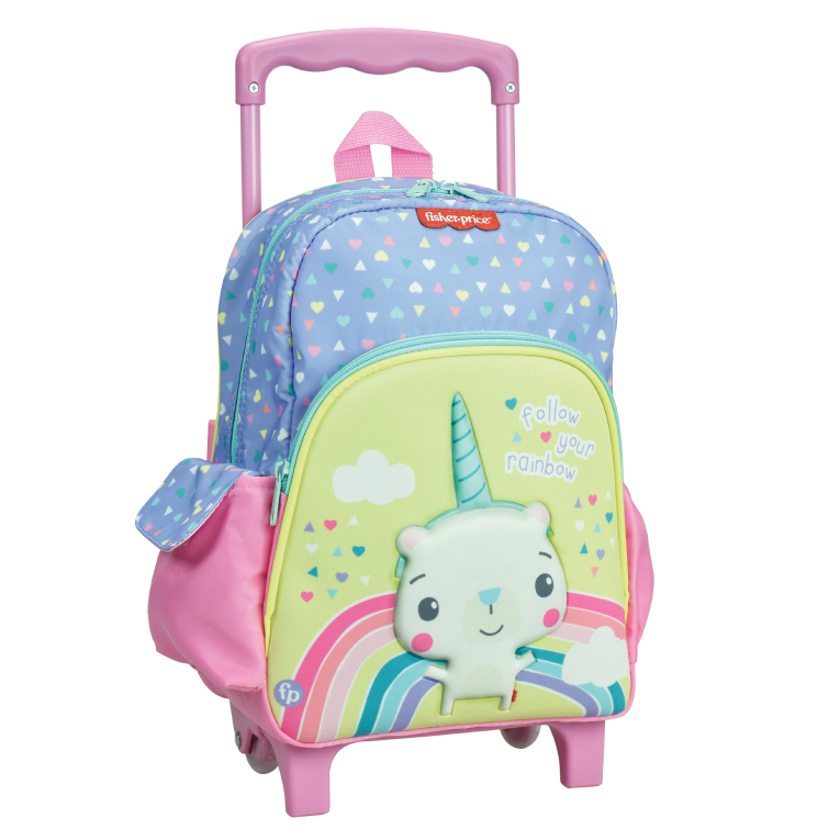 Fisher Price Σχολική Τροχήλατη Τσάντα Trolley Νηπίου MINI UNICORN Διαστάσεις 24x14x40cm με 2 Θέσεις