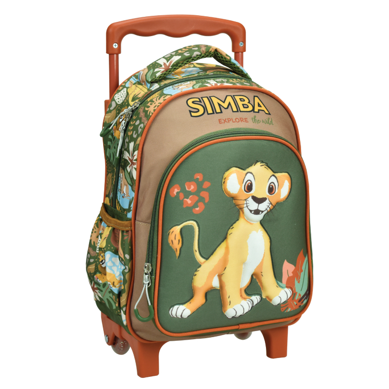 Gim Σχολική Τροχήλατη Τσάντα Trolley Νηπίου ANIMALS SIMBA Διαστάσεις 24x14x40cm με 2 Θέσεις 341-26072