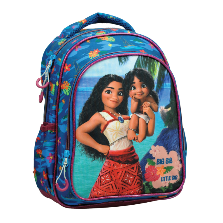 Gim Σχολική Τσάντα Πλάτης Νηπίου Οβάλ VAIANA WAVE Backpack με 2 Κεντρικές Θέσεις Διαστάσεις 30x25x15cm  331-57054