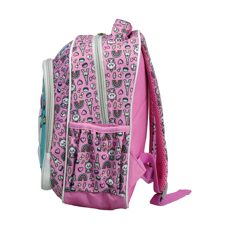 GIM - Gim Σχολική Τσάντα Πλάτης Νηπίου Οβάλ ANIMALS MARIE Backpack με 2 Κεντρικές Θέσεις Διαστάσεις 30x25x15cm  341-27054