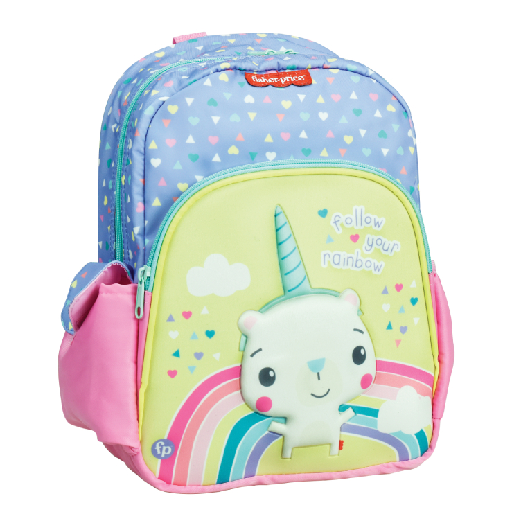 Fisher Price Σχολική Τσάντα Πλάτης Νηπίου Οβάλ Mini Unicorn  Backpack με 2 Κεντρικές Θέσεις Διαστάσεις 30x25x15cm  349-38053