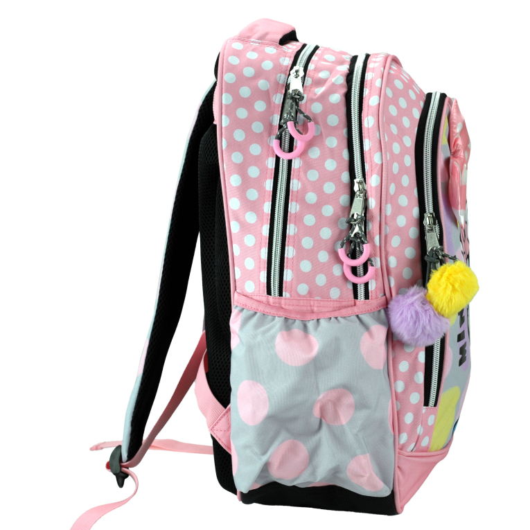 GIM - Gim Σχολική Τσάντα Πλάτης Δημοτικού Οβάλ MINNIE BOW Backpack  46x35x20cm  337-09031